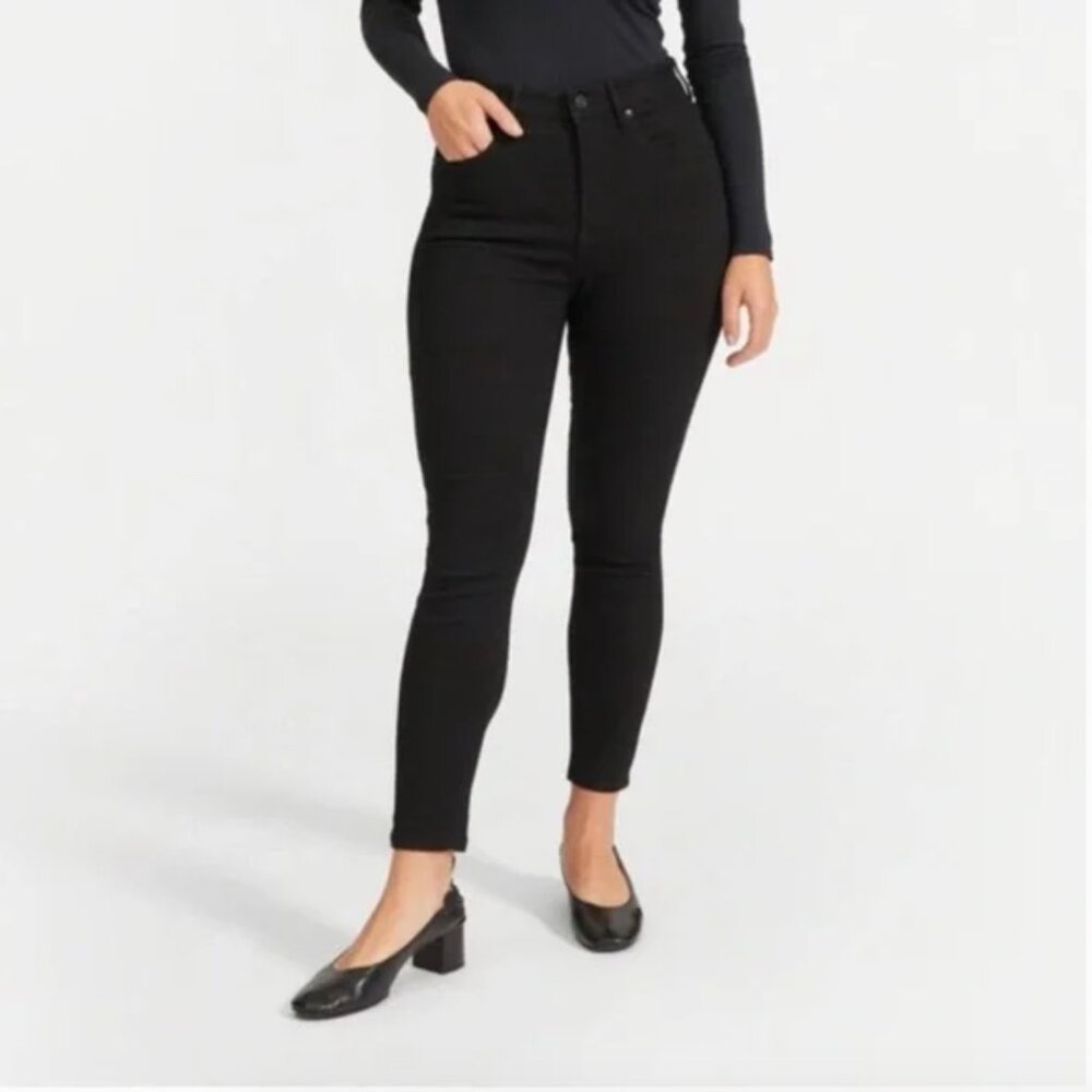 Everlane The Curvy Authentic Stretch High-Rise Skinny Jean - Black Washed